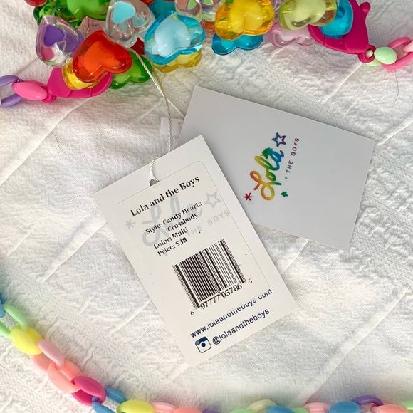 Lola + The Boys Rainbow Candy Heart Girls Purse - Picture 3 of 4